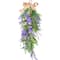 Worth Imports; 32" Artificial Spring Lavender & Green Leaves Teardrop Swag; Category:Spring Floral Arrangements; Image:2